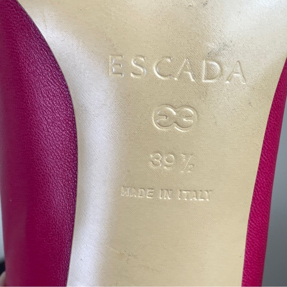 Escada Fuschia Pink Heels Shoes - Picture 7 of 7